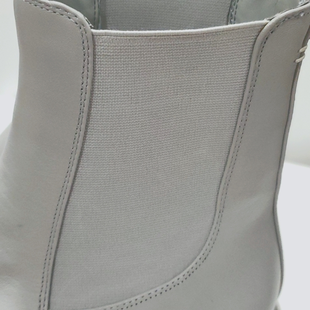 NWT SAM EDELMAN GRAY LEATHER LAGUNA WATERPROOF LUG PULL ON BOOTS SZ 8.5 - Picture 5 of 7